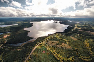 Vue aérienne du site du Lac-à-Paul