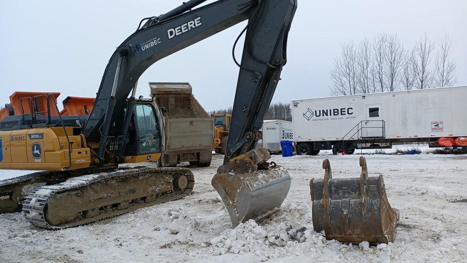 Unibec assure la construction du parc industriel. (Photo Malcolm Daigneault)